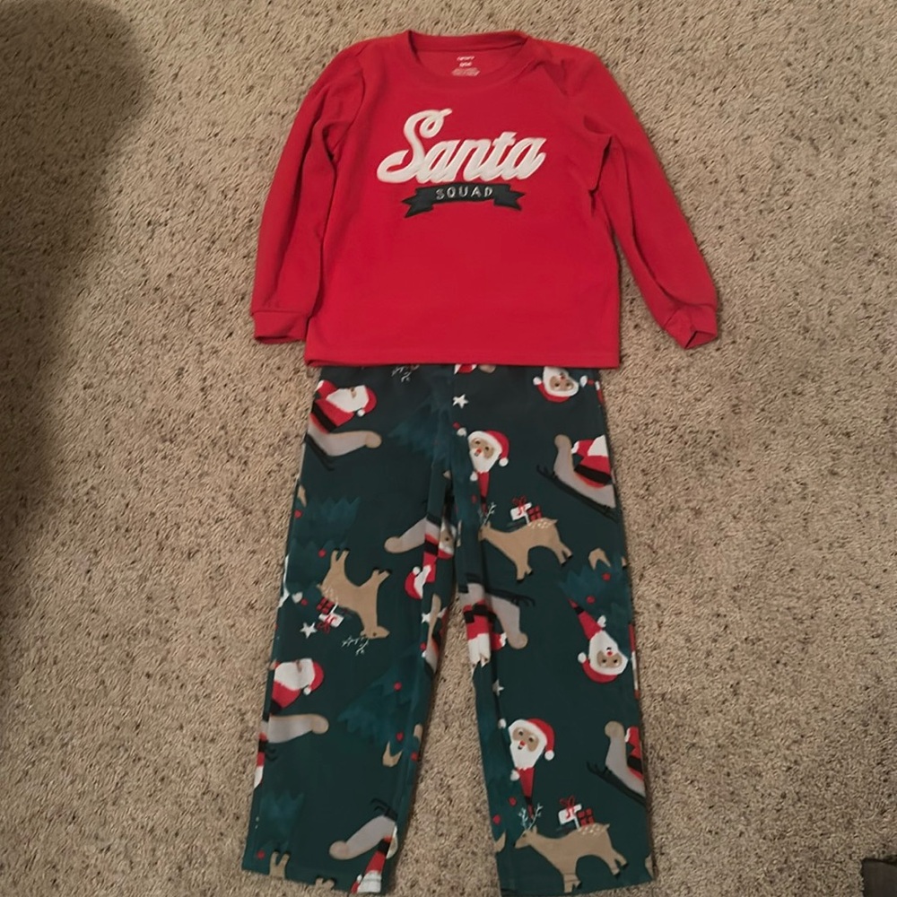 Carters Santa squad pajamas